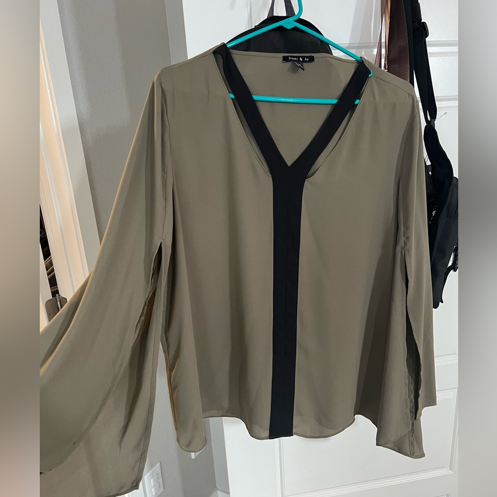 Olive green blouse